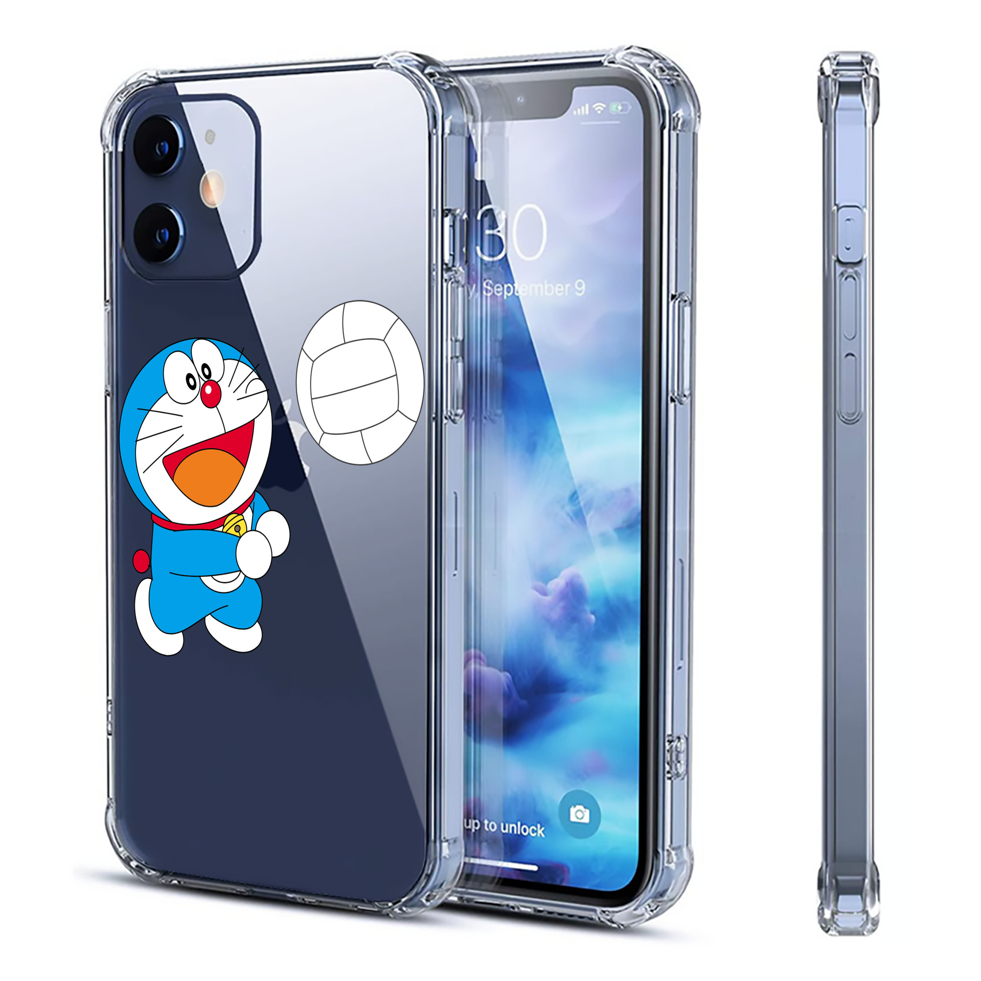 （画像用） ドラえもん Doraemon 【iPhone 12シリーズ対応】透明スマホケース（クリアソフトケース）